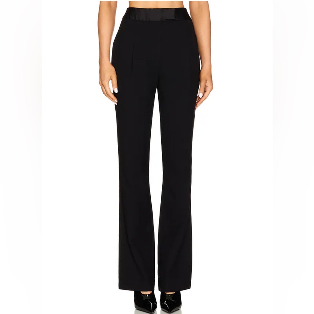 Lovers and Friends Womens Tasha Flared Black Trouser Pants XS